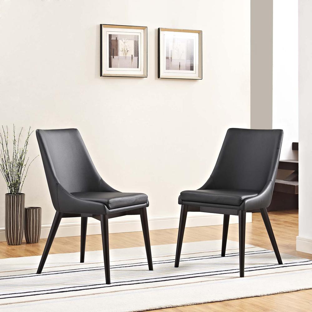 Viscount Dining Side Chair Vinyl Set of 2. Picture 5