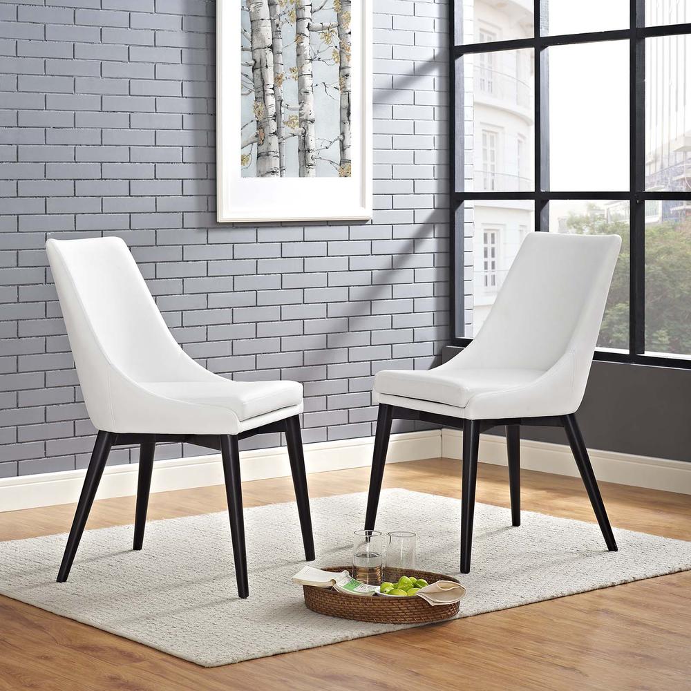 Viscount Dining Side Chair Vinyl Set of 2. Picture 5