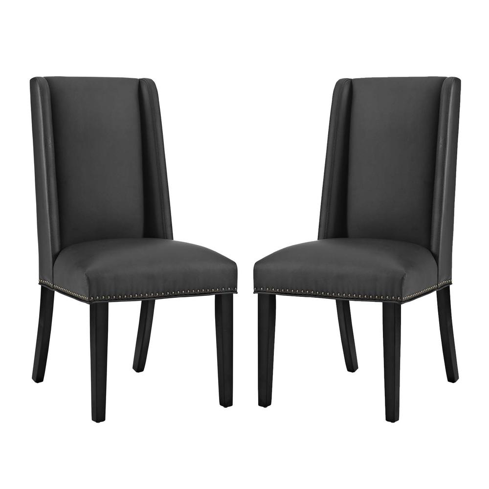 Baron Dining Chair Vinyl Set of 2. Picture 1