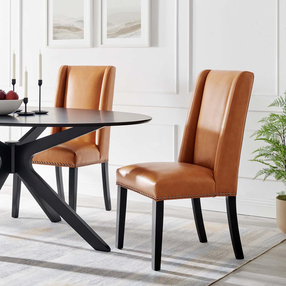 Baron Dining Chair Vinyl Set of 2. Picture 9