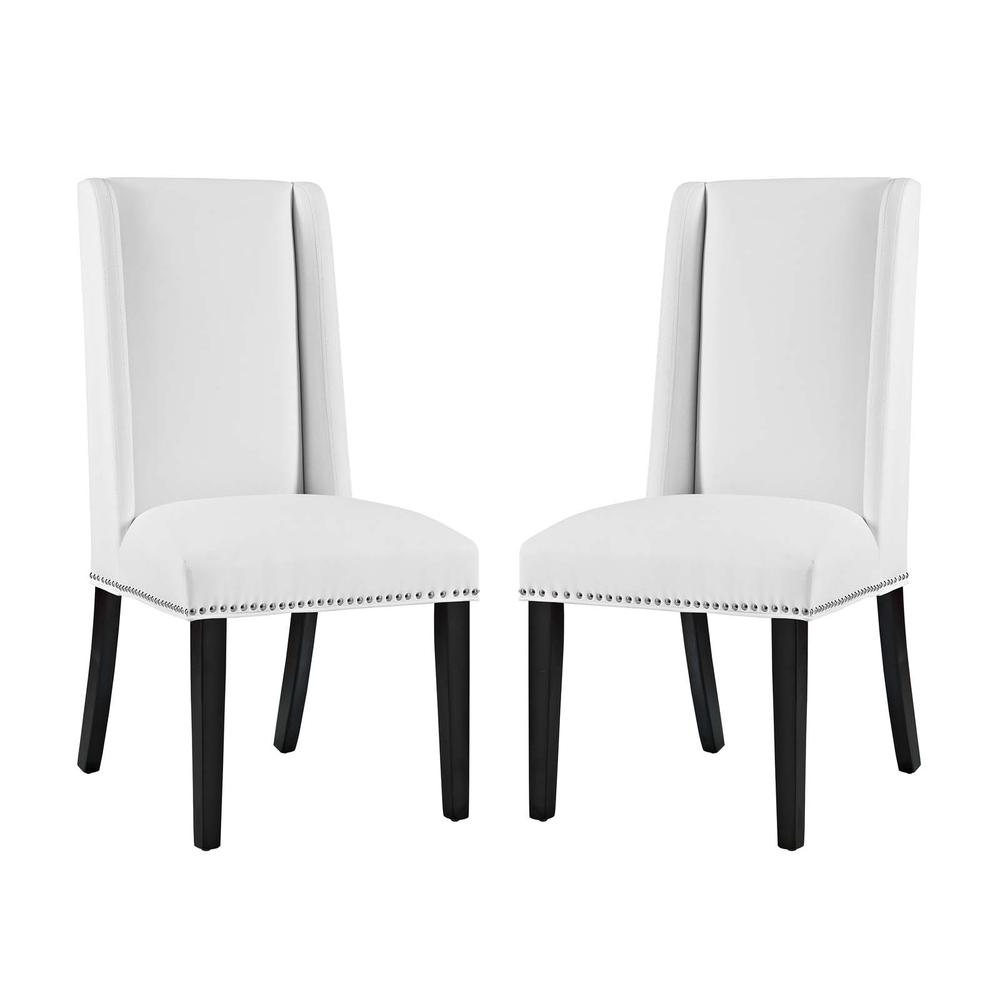 Baron Dining Chair Vinyl Set of 2. Picture 1