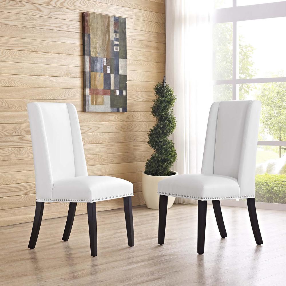 Baron Dining Chair Vinyl Set of 2. Picture 6