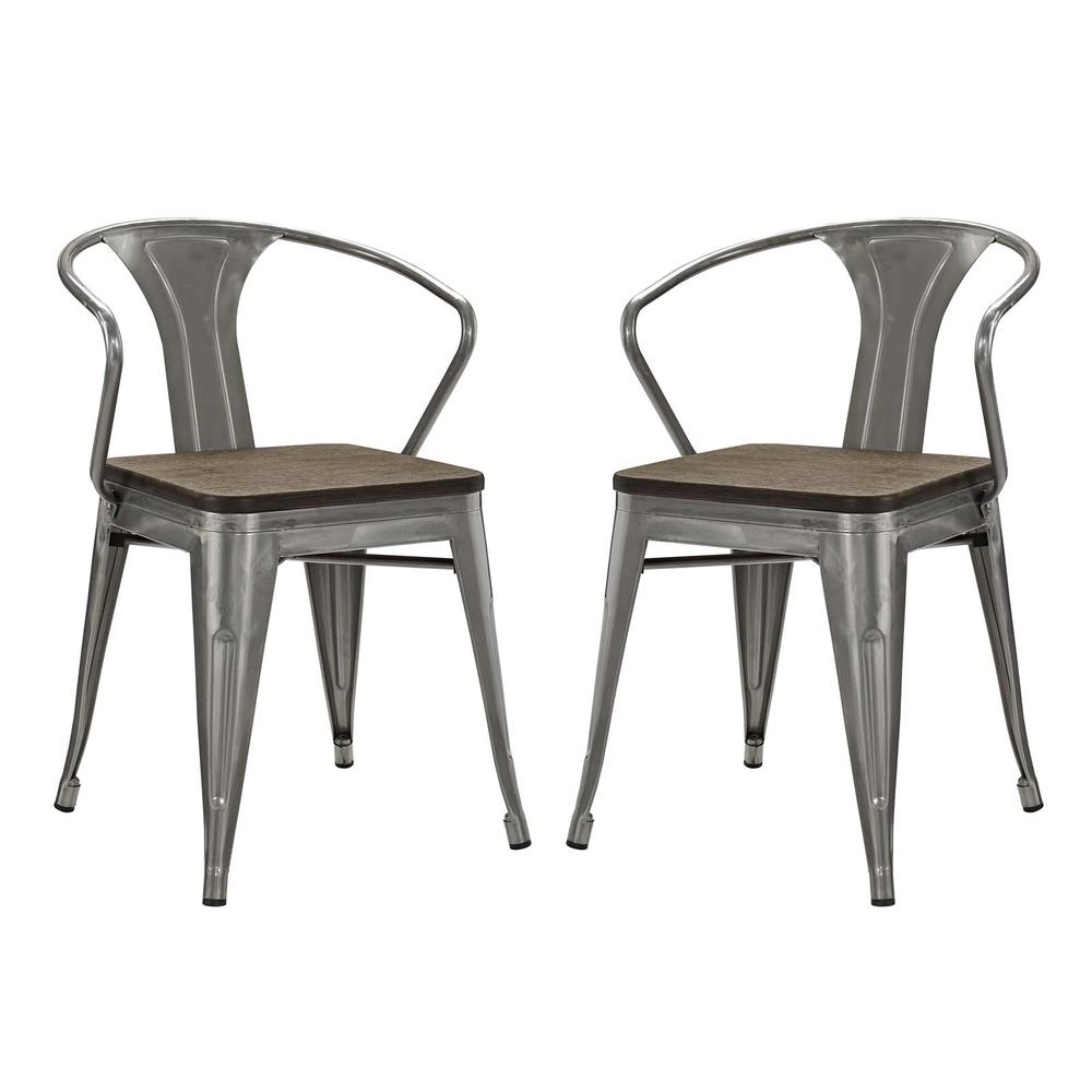 Promenade Bamboo Dining Chair Set of 2. Picture 1
