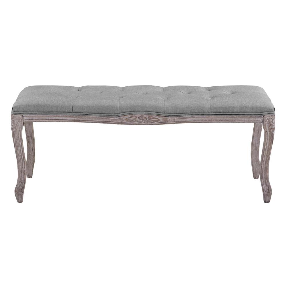 Regal Vintage French Upholstered Fabric Bench. Picture 4