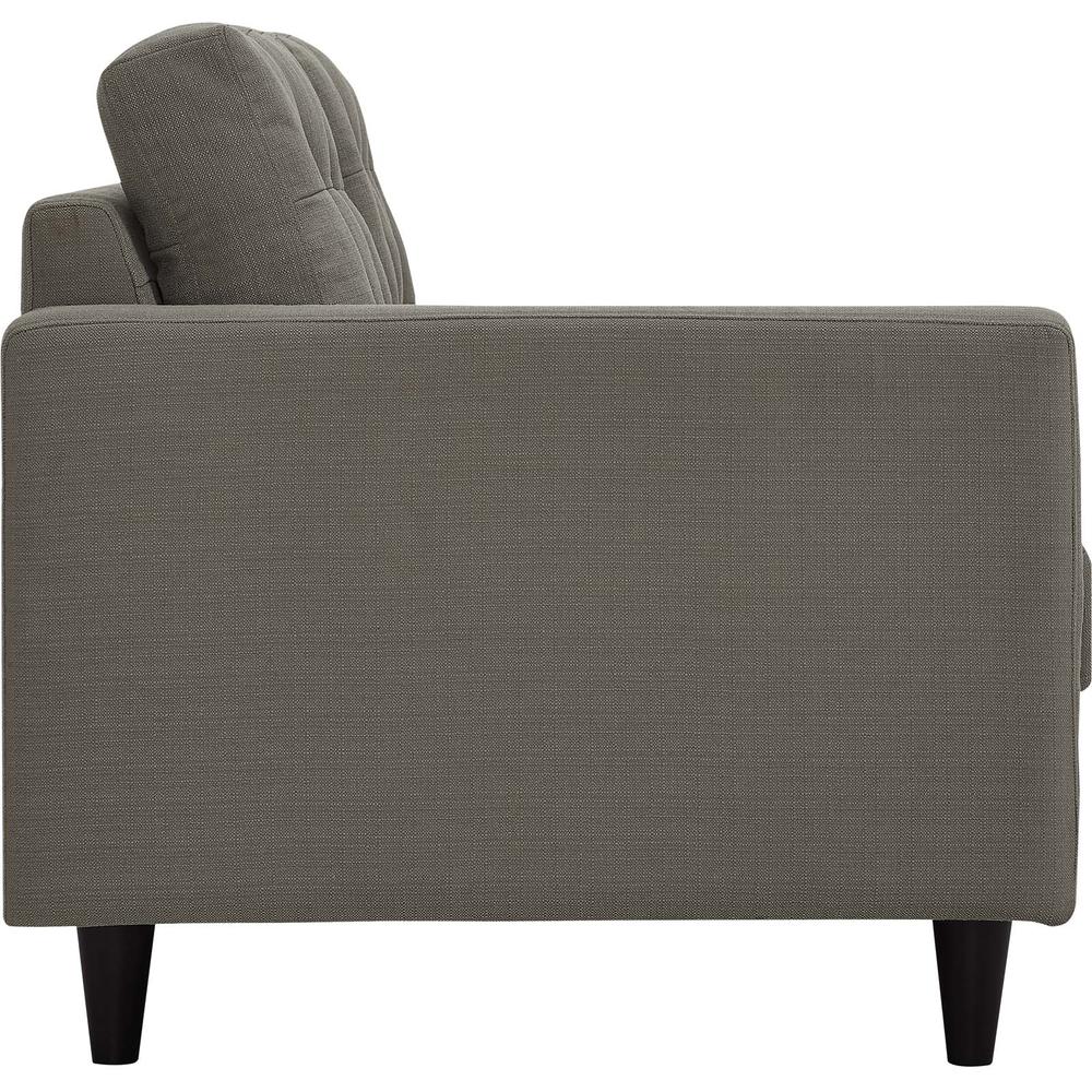 Empress 2 Piece Upholstered Fabric Right Facing Bumper Sectional. Picture 5
