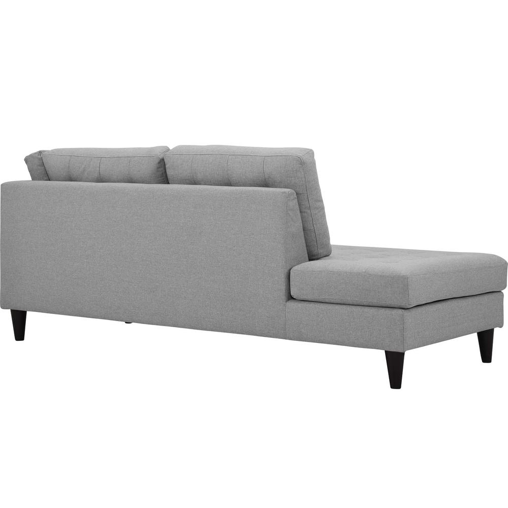 Empress 2 Piece Upholstered Fabric Left Facing Bumper Sectional. Picture 7