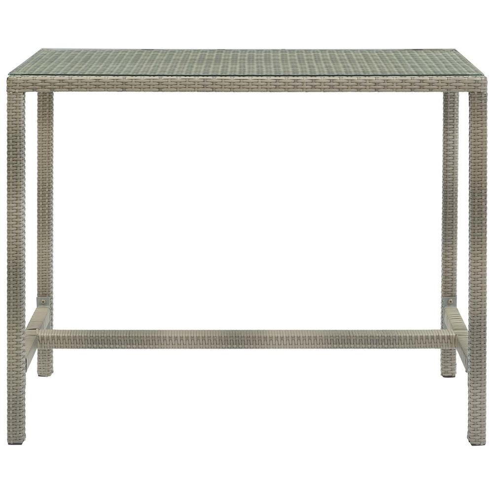 Conduit Outdoor Patio Wicker Rattan Large Bar Table. Picture 2