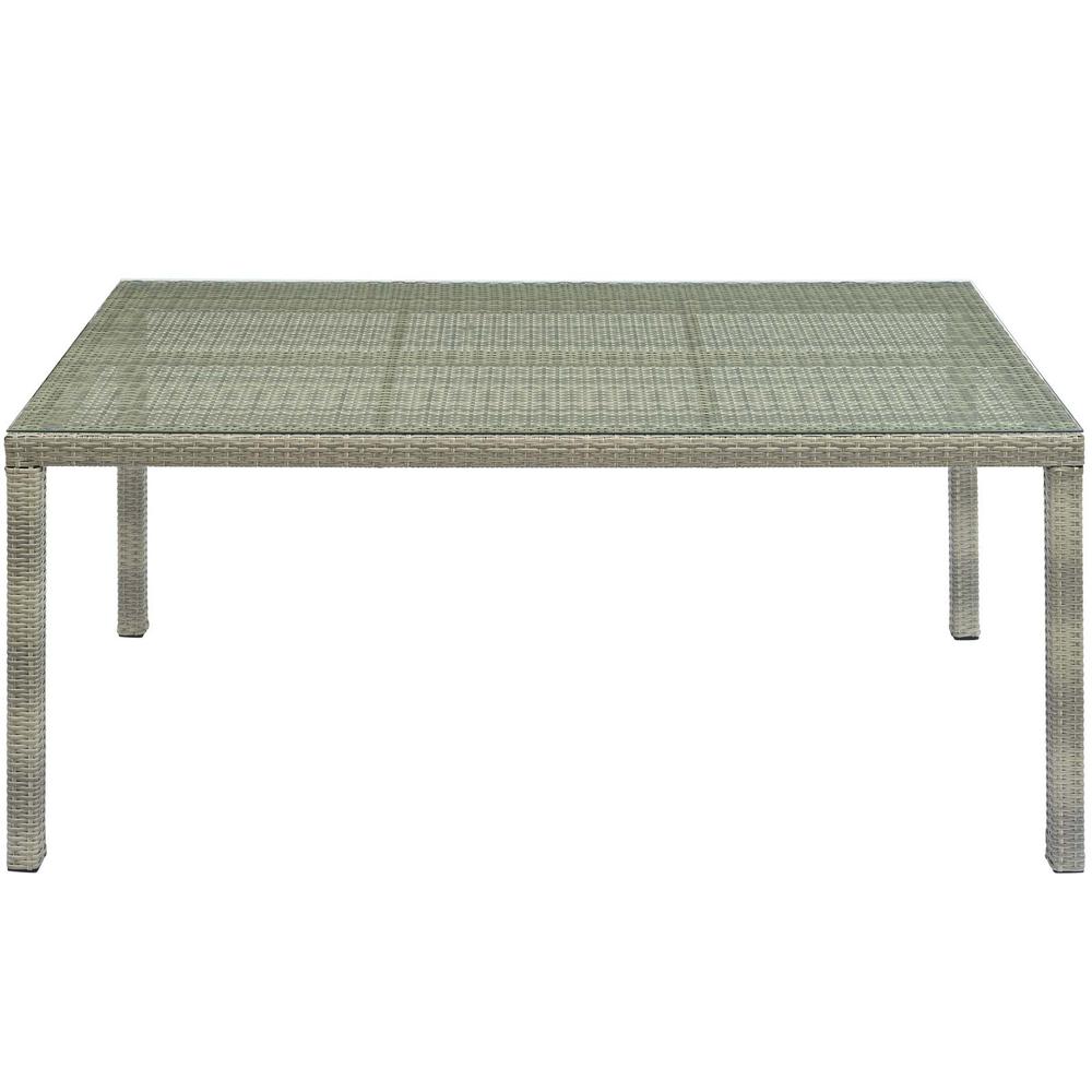 Conduit 70" Outdoor Patio Wicker Rattan Dining Table. Picture 2