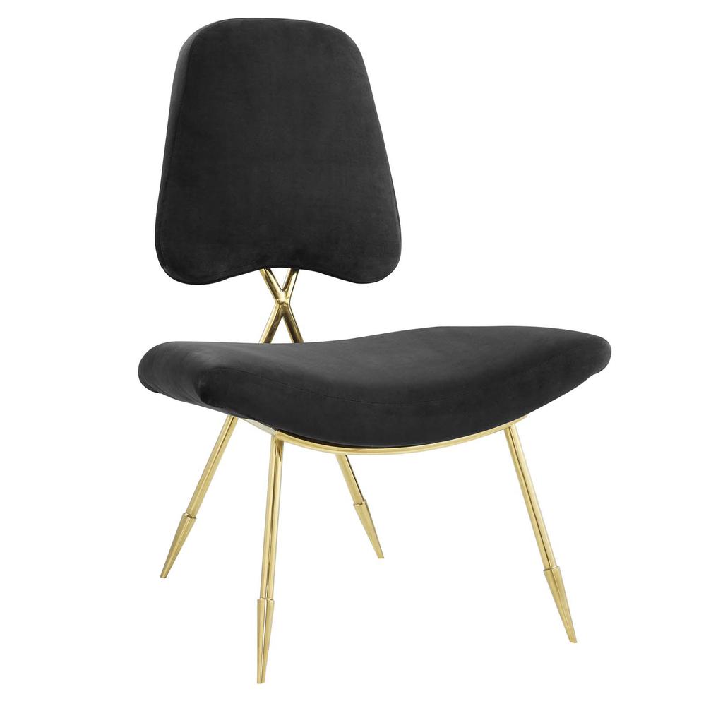 Ponder Upholstered Velvet Lounge Chair. Picture 2