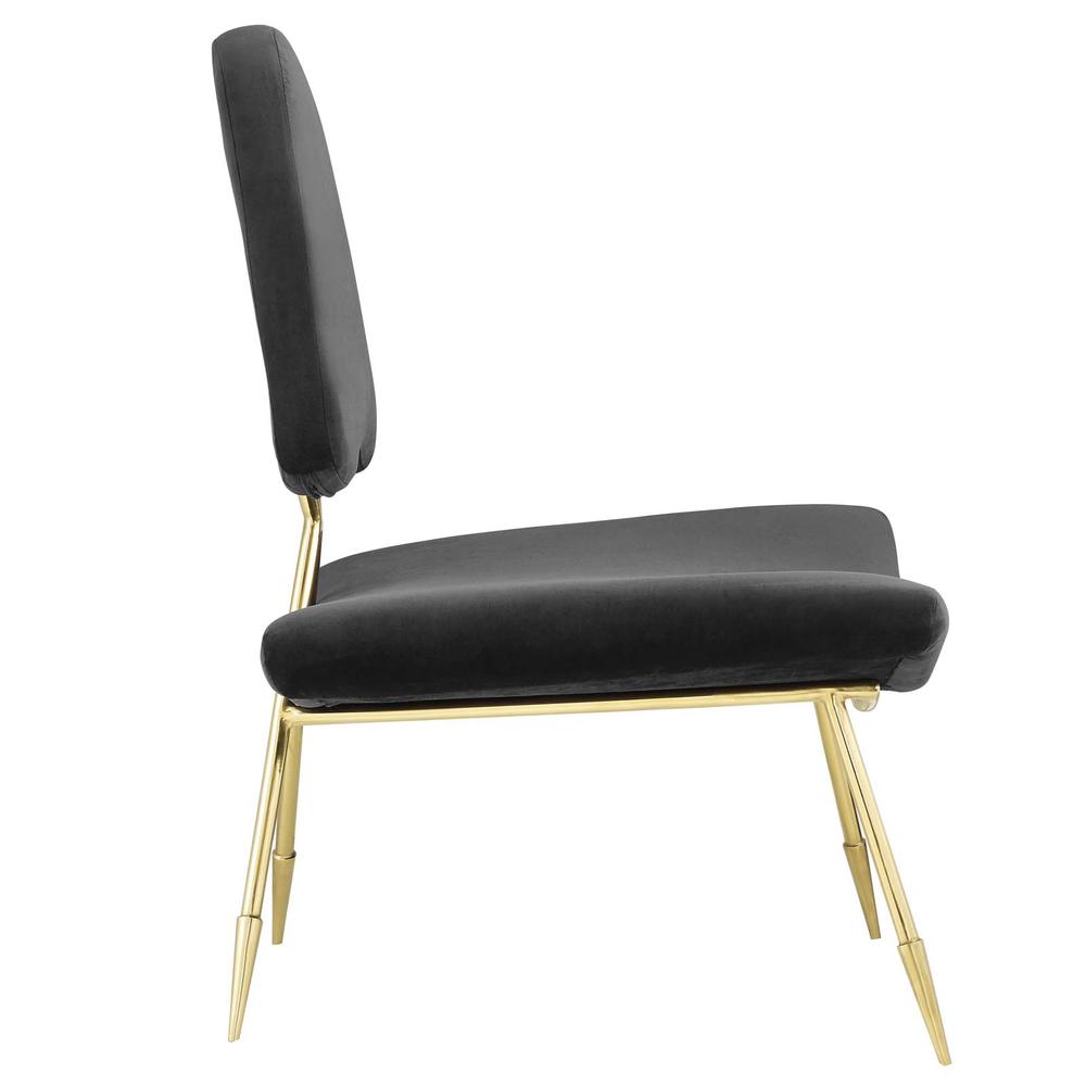 Ponder Upholstered Velvet Lounge Chair. Picture 3