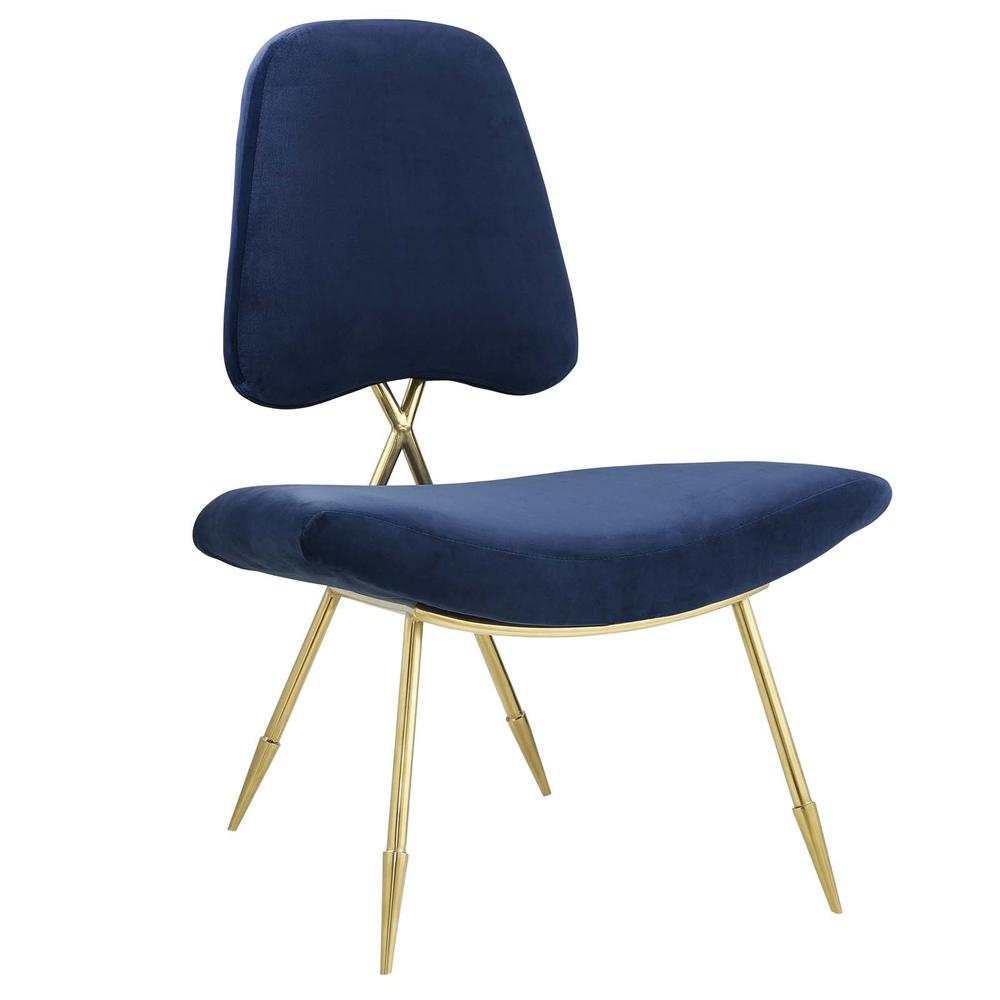 Ponder Upholstered Velvet Lounge Chair. Picture 1