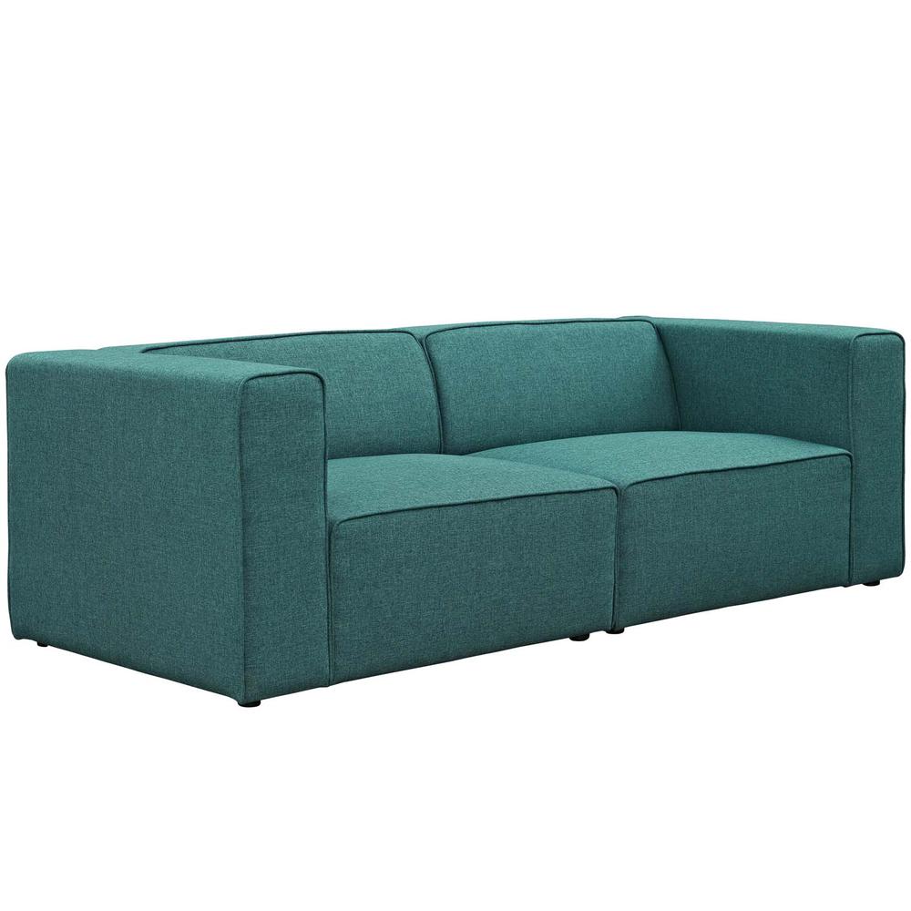 Mingle 2 Piece Upholstered Fabric Sectional Sofa Set. The main picture.