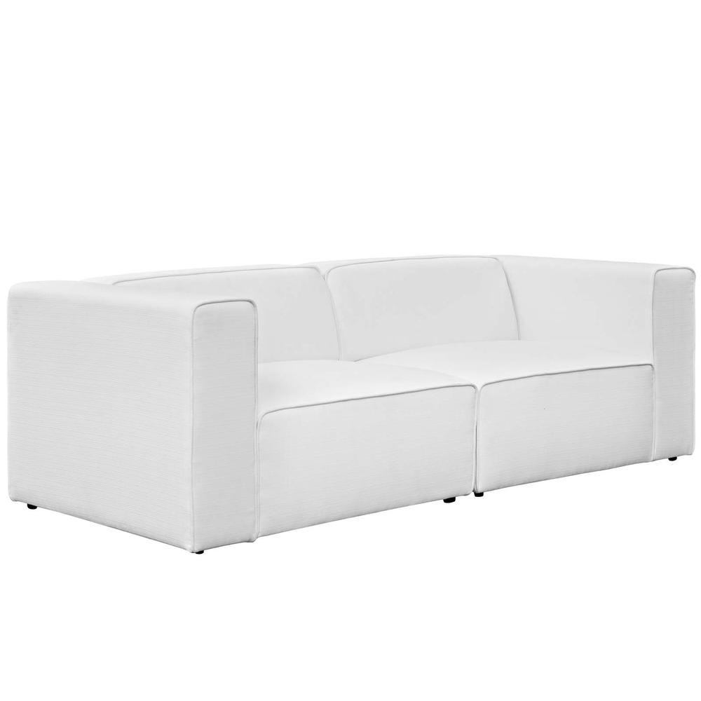 Mingle 2 Piece Upholstered Fabric Sectional Sofa Set. Picture 1