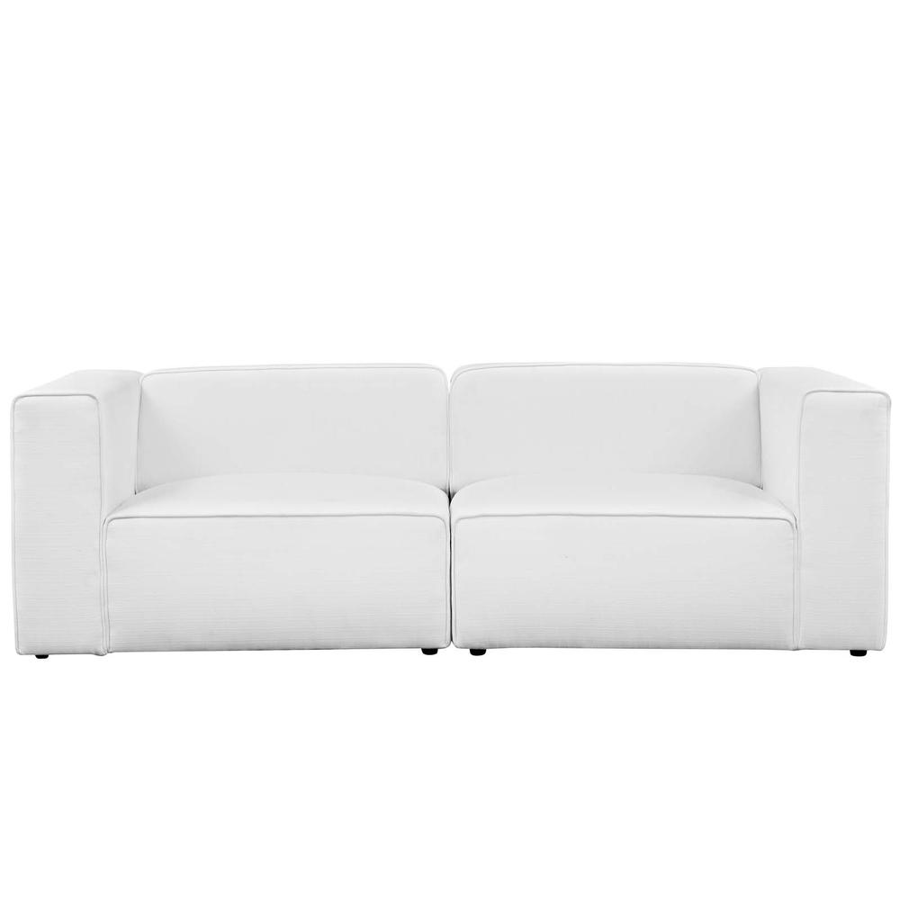 Mingle 2 Piece Upholstered Fabric Sectional Sofa Set. Picture 3