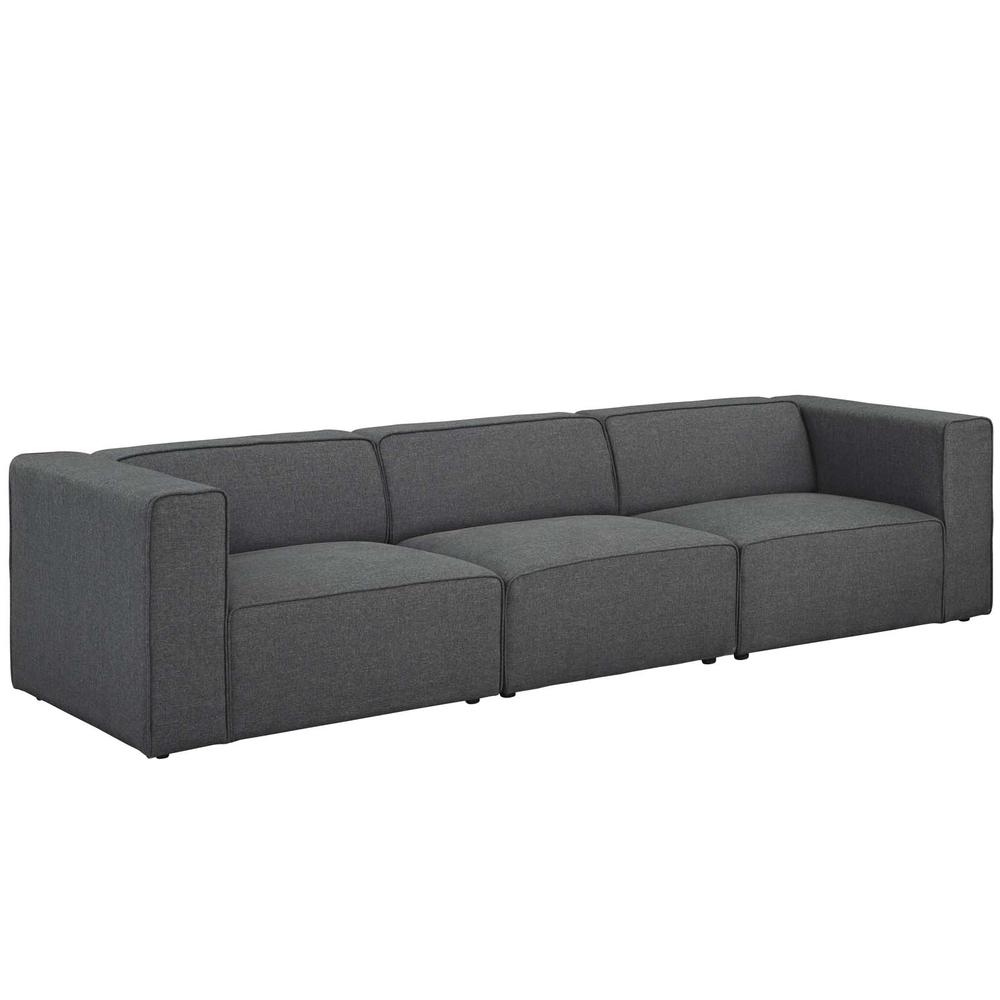 Mingle 3 Piece Upholstered Fabric Sectional Sofa Set. Picture 2