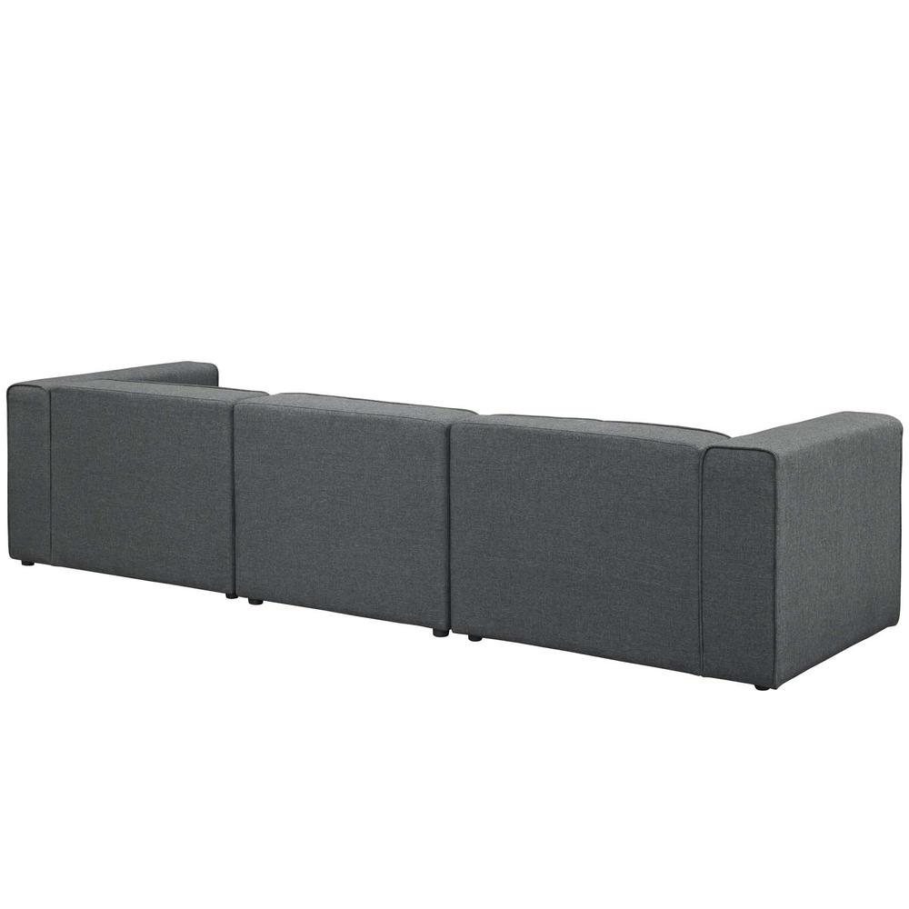 Mingle 3 Piece Upholstered Fabric Sectional Sofa Set. Picture 3
