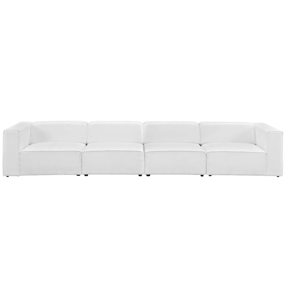 Mingle 4 Piece Upholstered Fabric Sectional Sofa Set. Picture 4