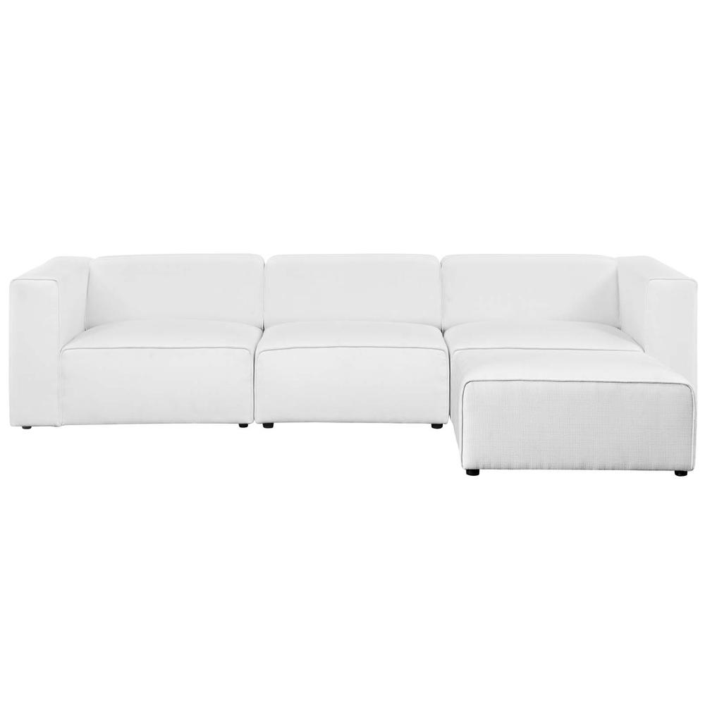 Mingle 4 Piece Upholstered Fabric Sectional Sofa Set. Picture 3