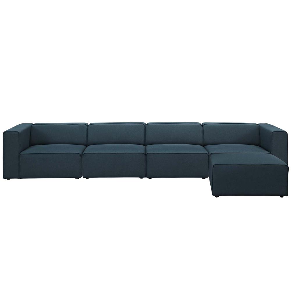 Mingle 5 Piece Upholstered Fabric Sectional Sofa Set. Picture 3
