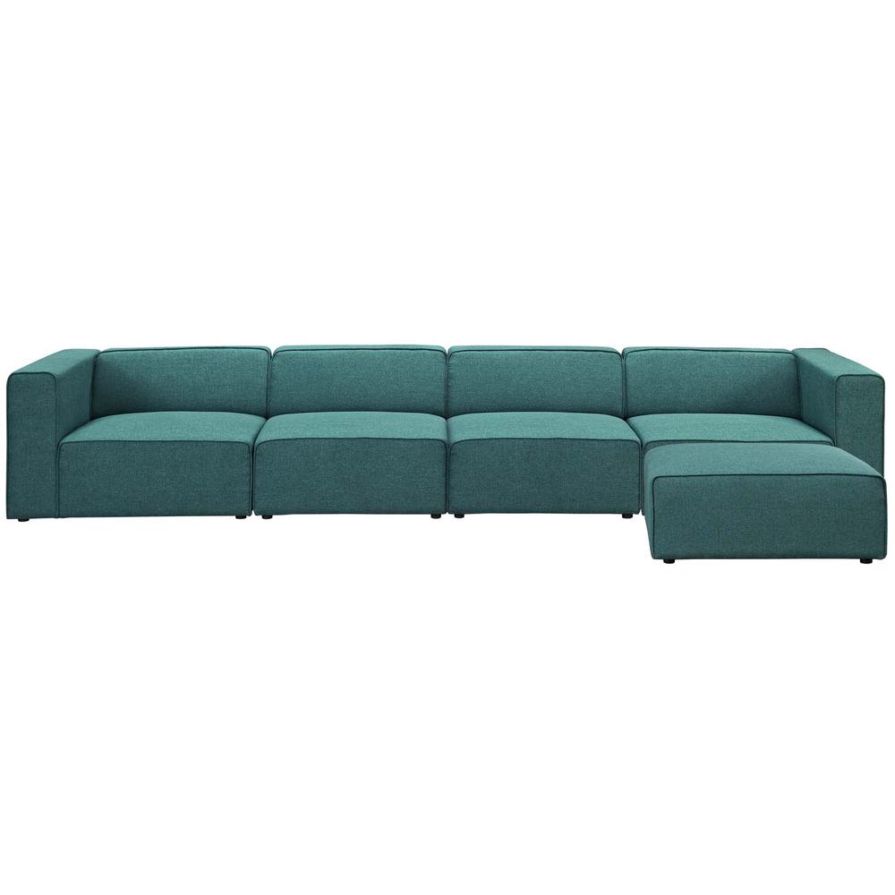 Mingle 5 Piece Upholstered Fabric Sectional Sofa Set. Picture 4