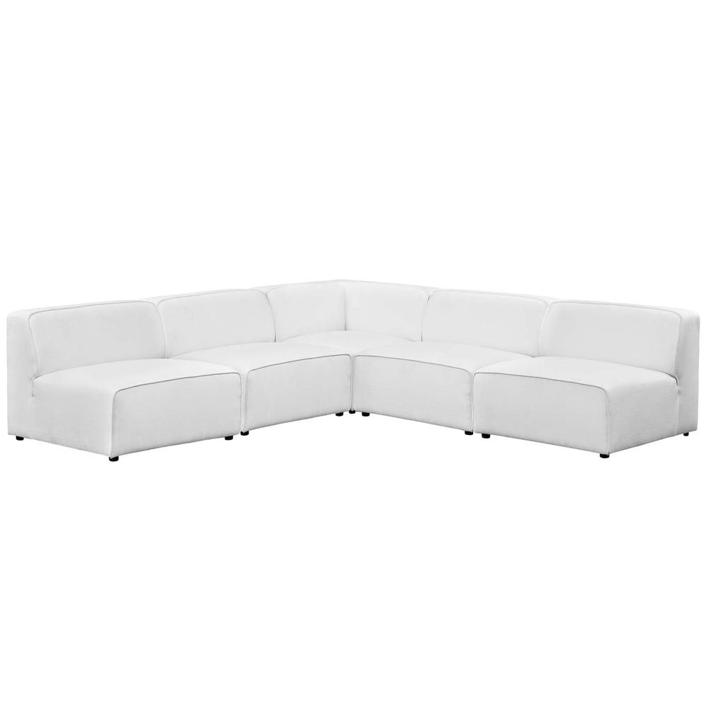 Mingle 5 Piece Upholstered Fabric Sectional Sofa Set. Picture 1