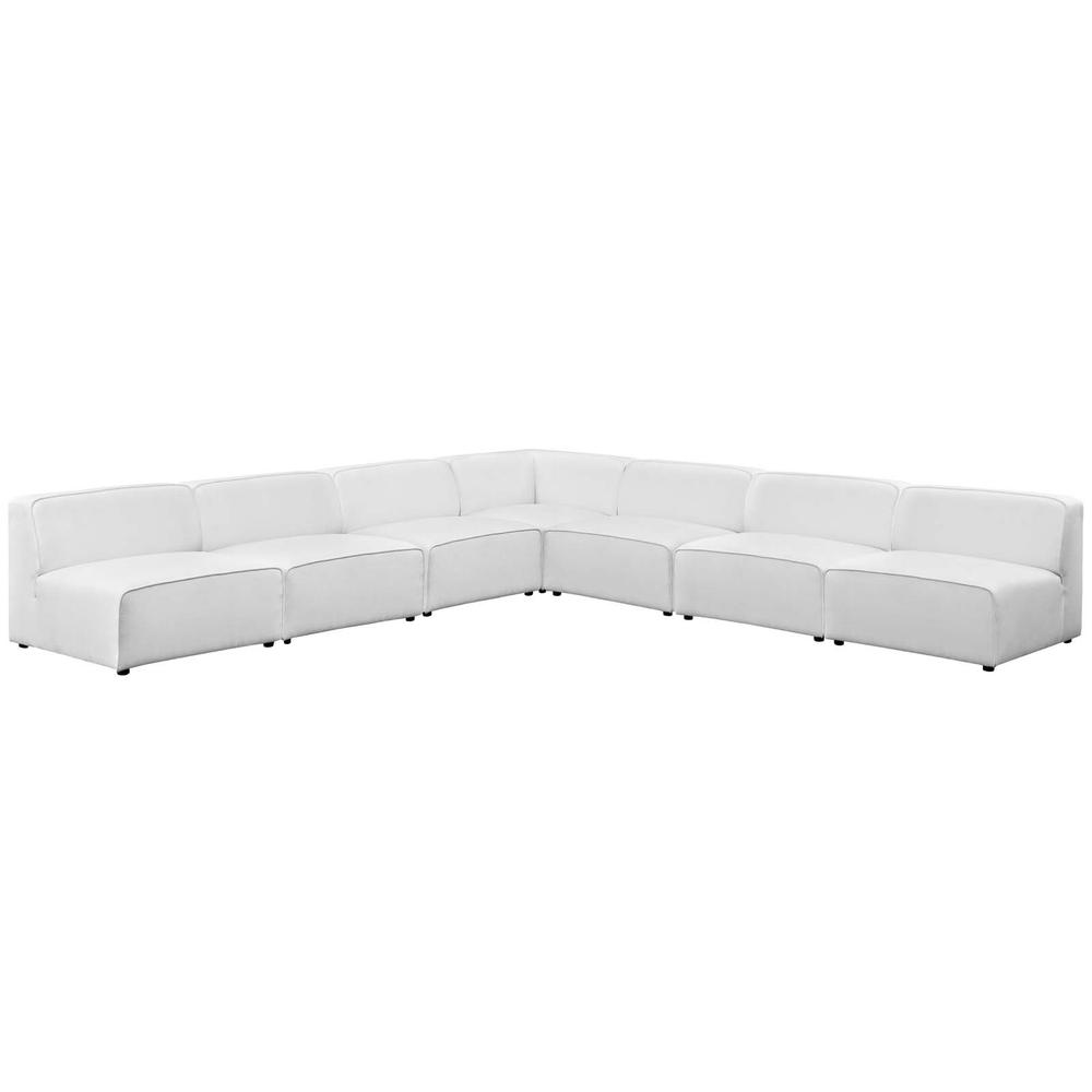 Mingle 7 Piece Upholstered Fabric Sectional Sofa Set. Picture 1