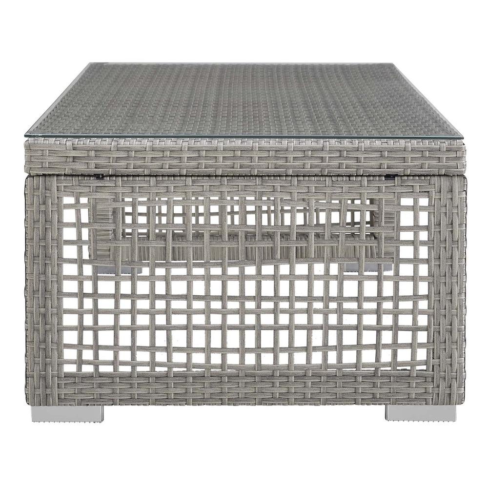 Aura Rattan Outdoor Patio Coffee Table. Picture 5