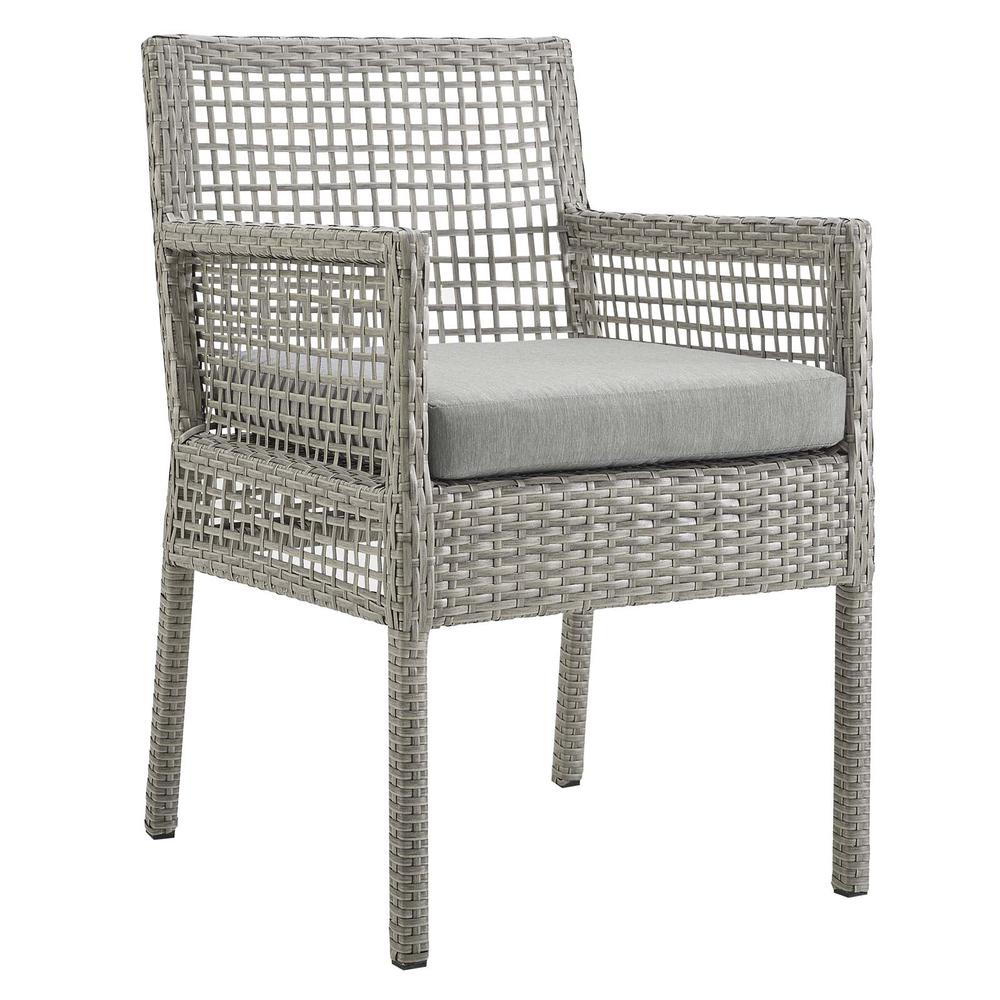 Aura Outdoor Patio Wicker Rattan Dining Armchair. The main picture.