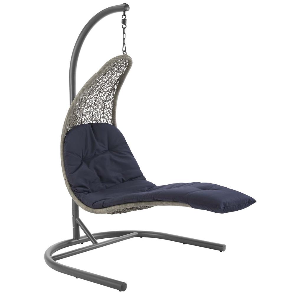 Landscape Hanging Chaise Lounge Outdoor Patio Swing Chair. Picture 1