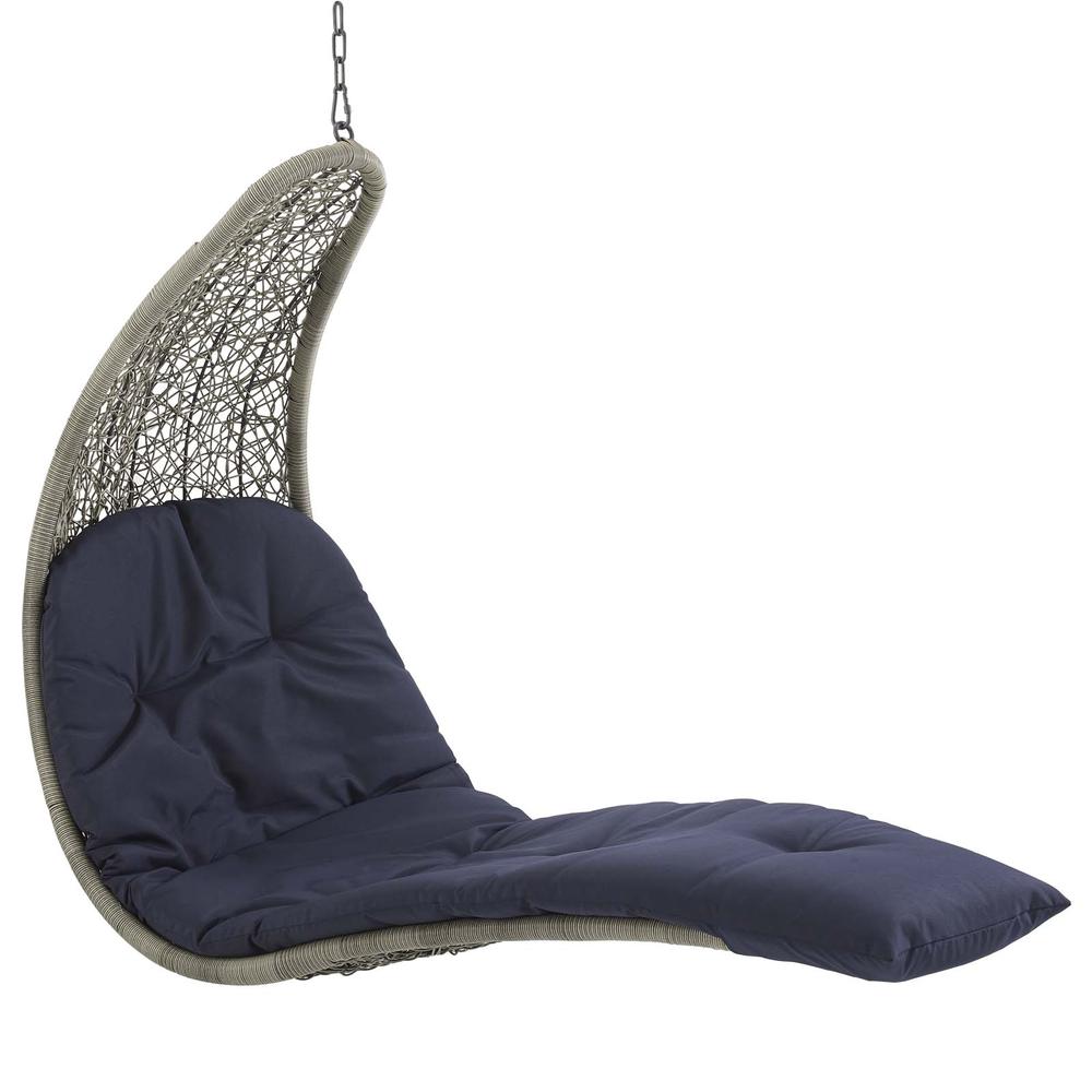 Landscape Hanging Chaise Lounge Outdoor Patio Swing Chair. Picture 3