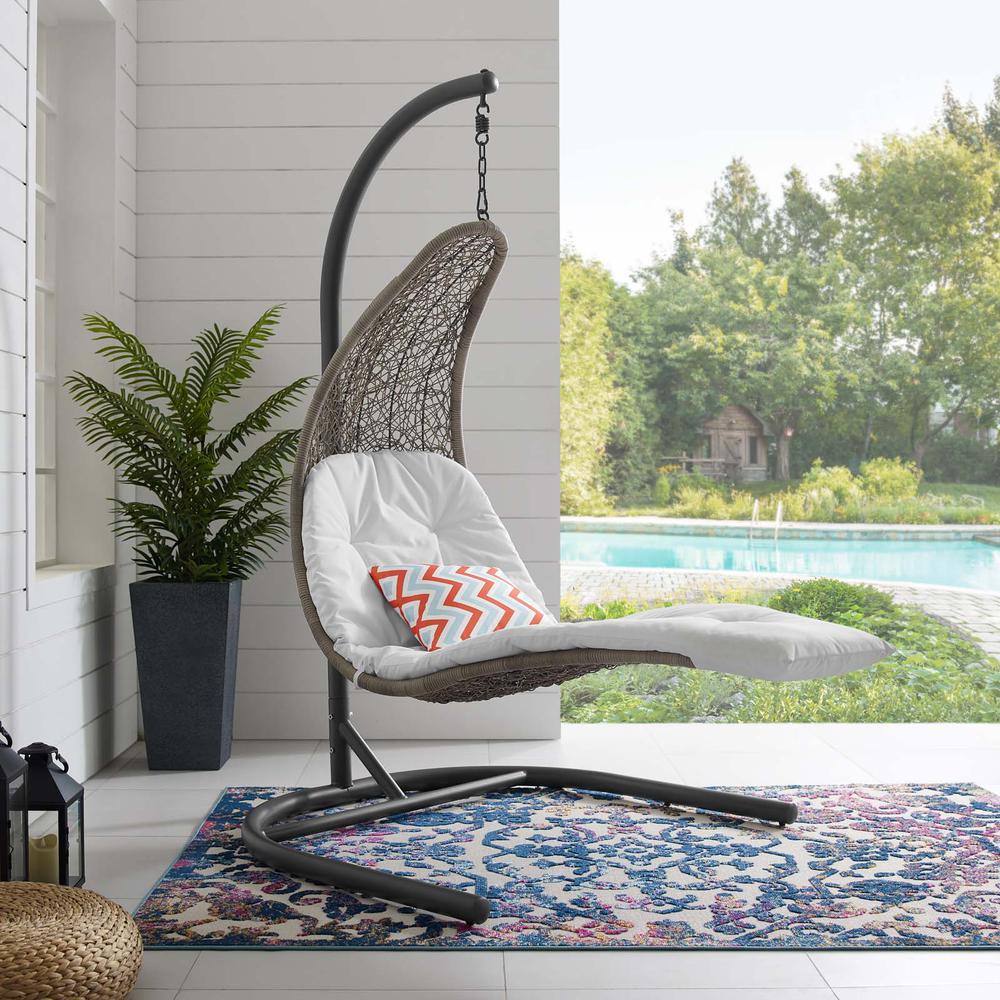 Landscape Hanging Chaise Lounge Outdoor Patio Swing Chair. Picture 6