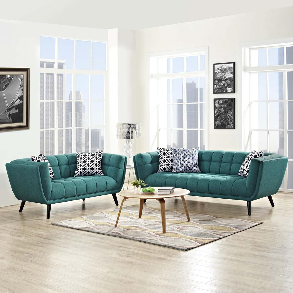 Bestow 2 Piece Upholstered Fabric Sofa and Loveseat Set. Picture 5