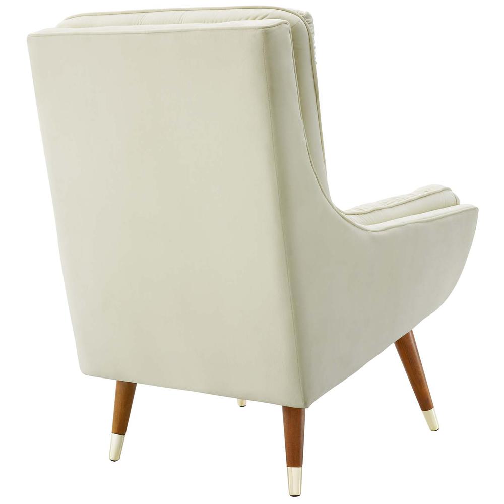 Suggest Button Tufted Performance Velvet Lounge Chair - Ivory EEI-3001-IVO. Picture 2