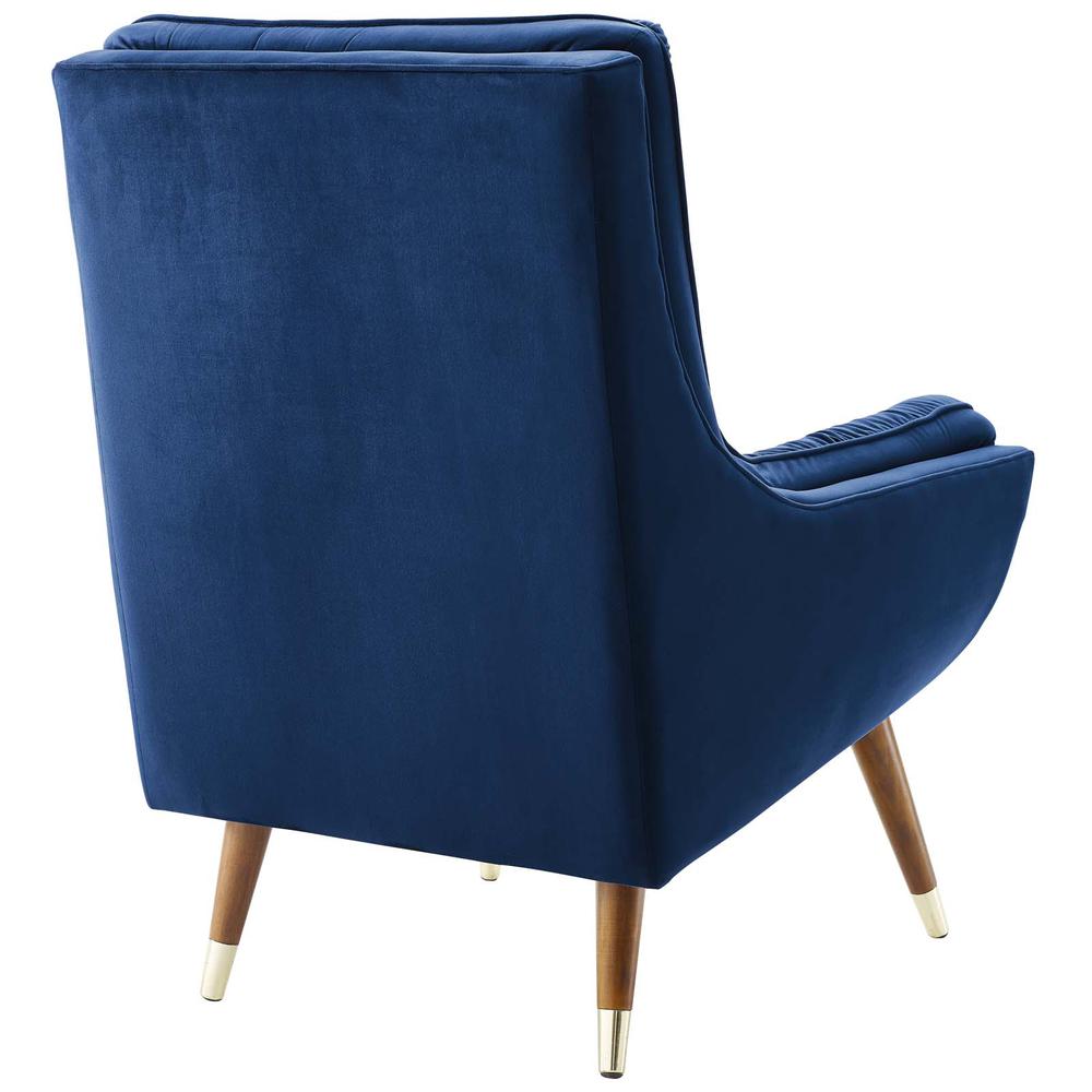 Suggest Button Tufted Performance Velvet Lounge Chair. Picture 2