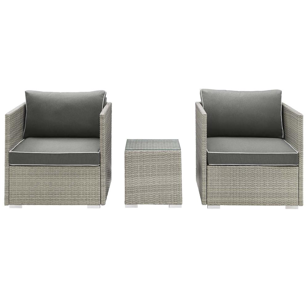 Repose 3 Piece Outdoor Patio Sectional Set. Picture 3