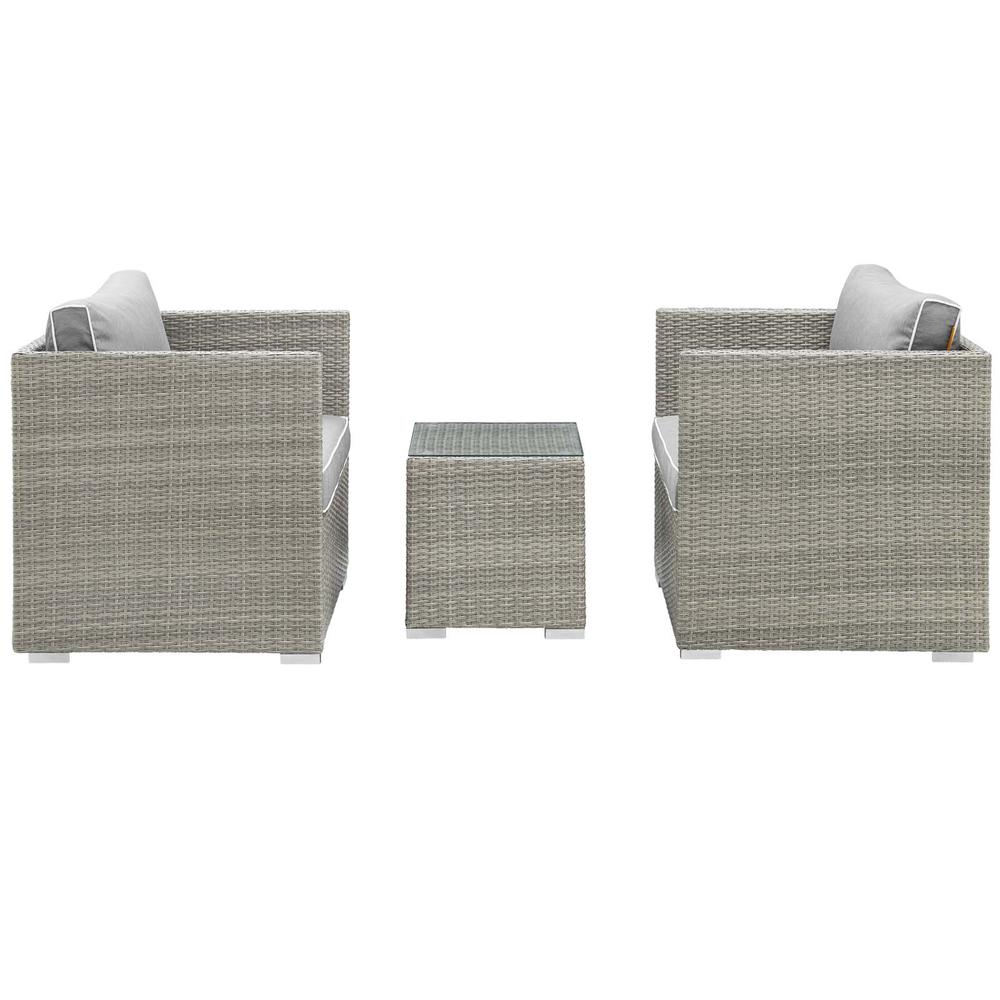 Repose 3 Piece Outdoor Patio Sectional Set. Picture 2