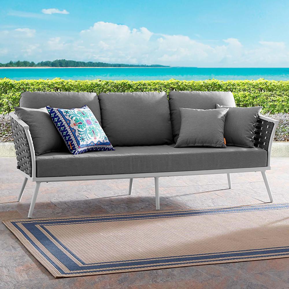 Stance Outdoor Patio Aluminum Sofa. Picture 5