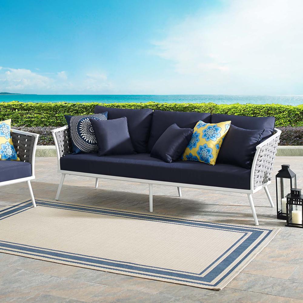 Stance Outdoor Patio Aluminum Sofa. Picture 5