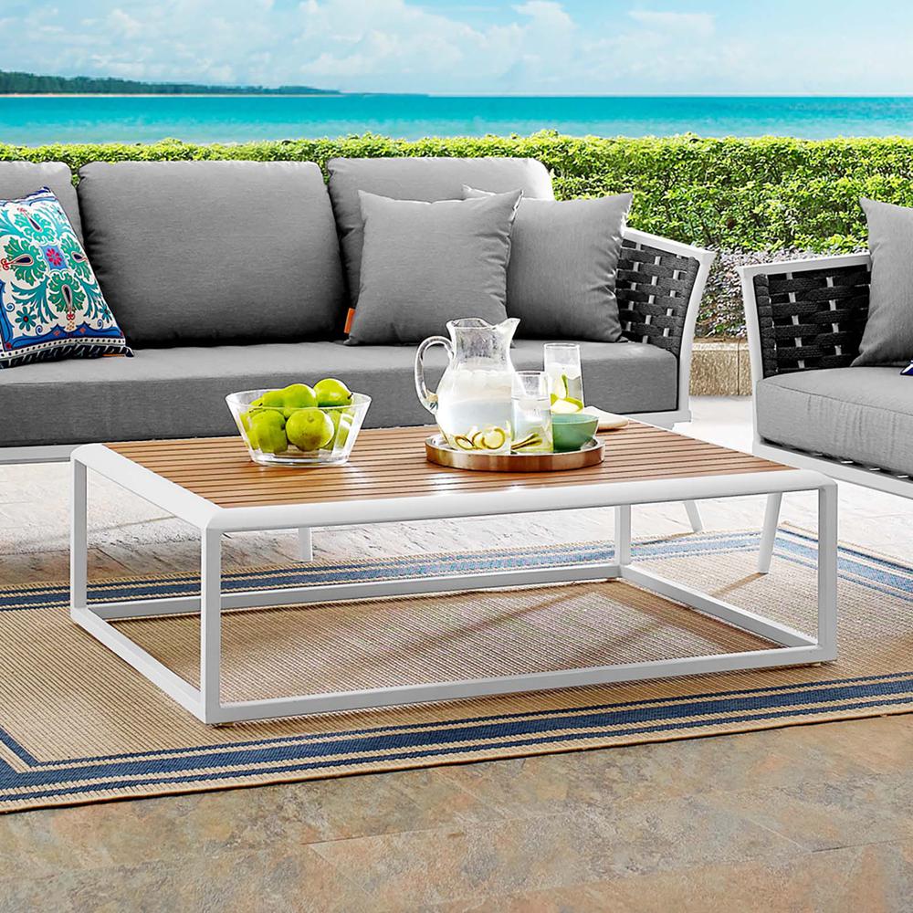 Stance Outdoor Patio Aluminum Coffee Table. Picture 5