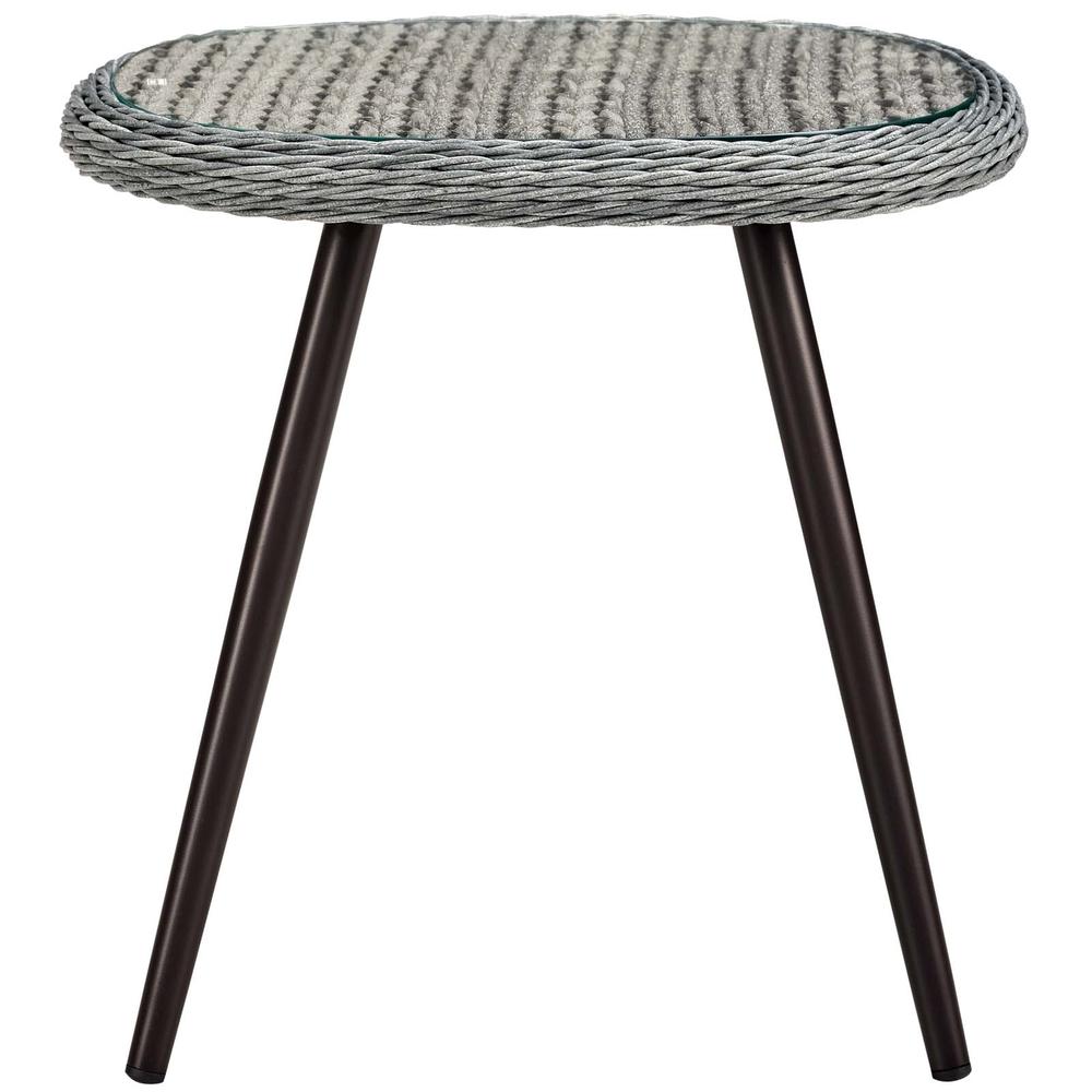 Endeavor Outdoor Patio Wicker Rattan Side Table. Picture 2