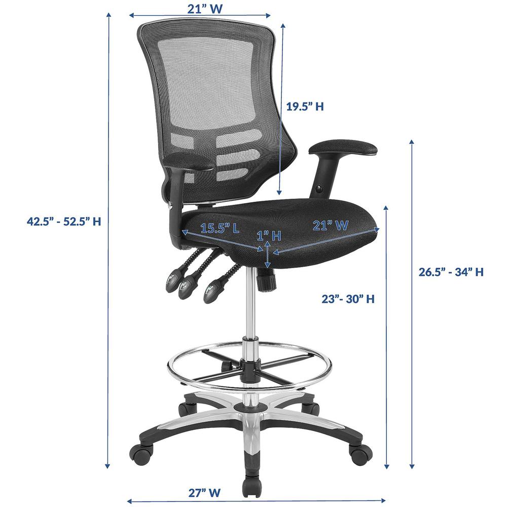Calibrate Mesh Drafting Chair. Picture 2