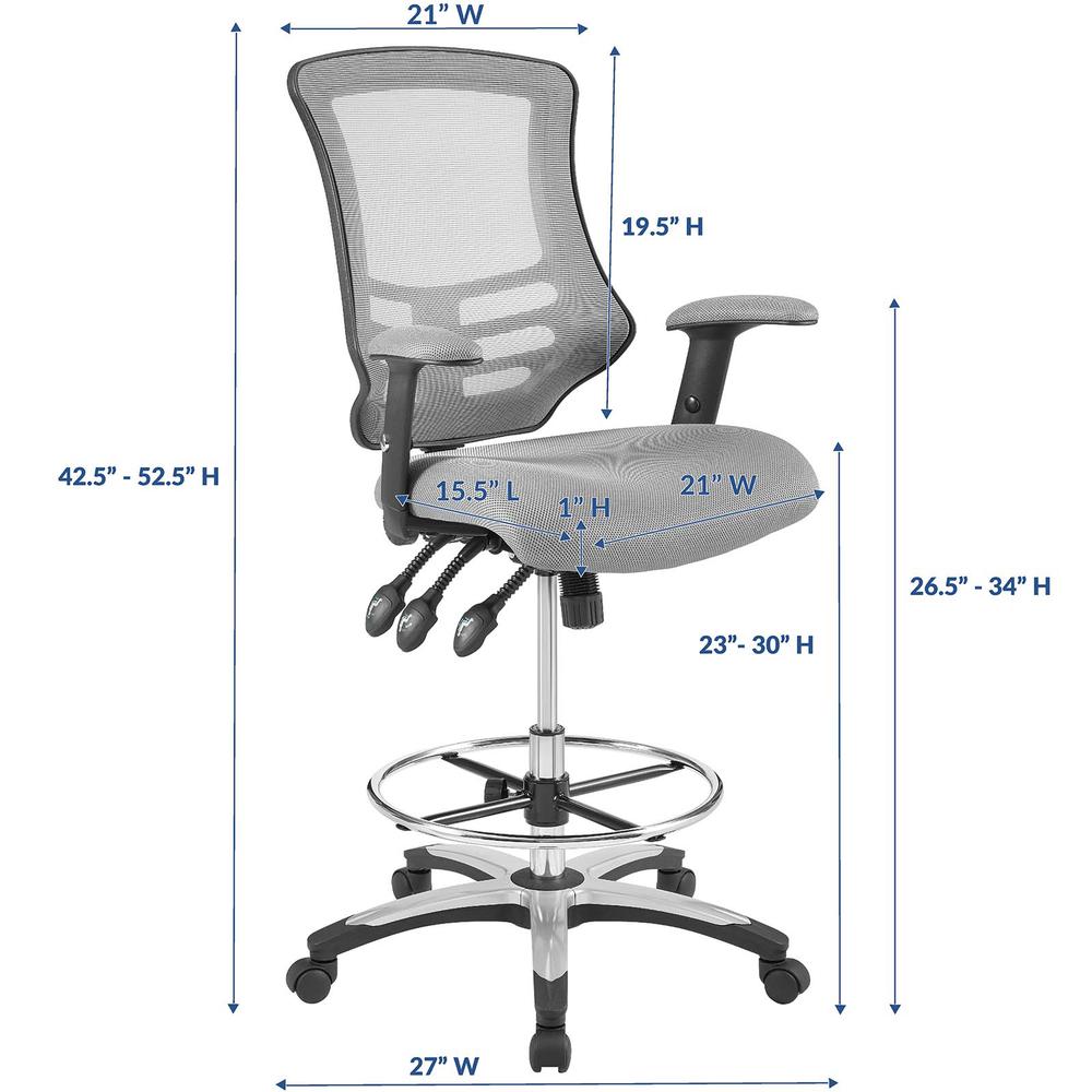 Calibrate Mesh Drafting Chair. Picture 2