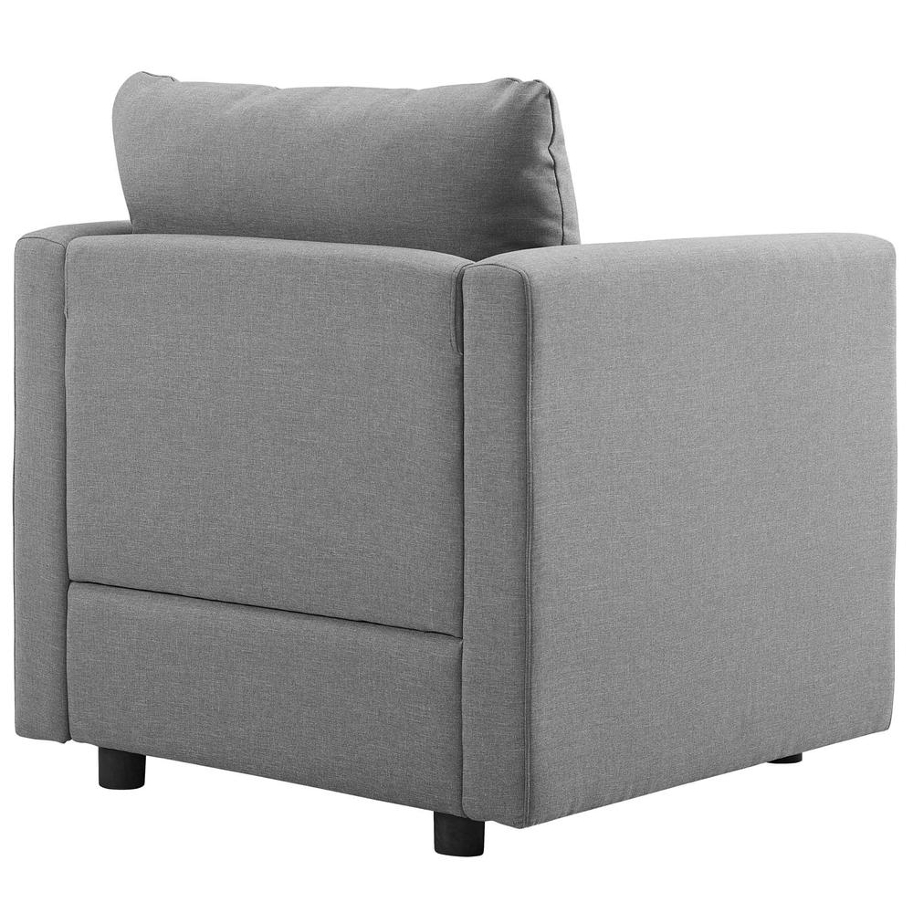 Activate Upholstered Fabric Armchair - Light Gray EEI-3045-LGR. Picture 3