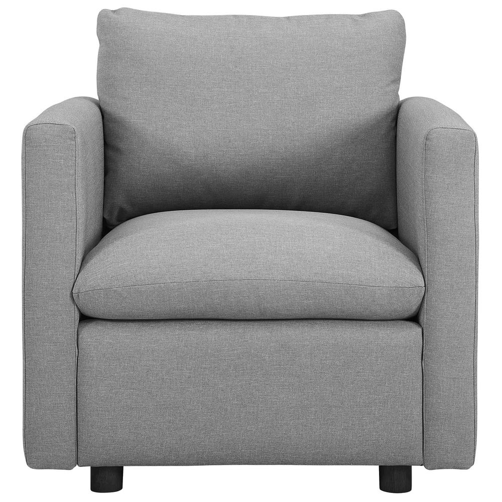 Activate Upholstered Fabric Armchair - Light Gray EEI-3045-LGR. Picture 4
