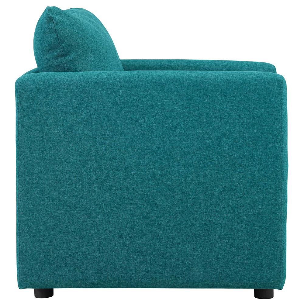 Activate Upholstered Fabric Armchair - Teal EEI-3045-TEA. Picture 2