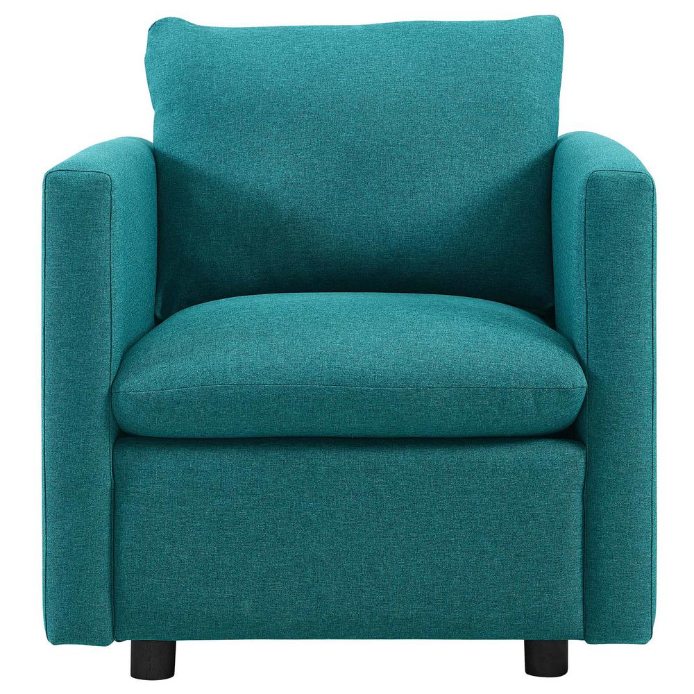 Activate Upholstered Fabric Armchair - Teal EEI-3045-TEA. Picture 4