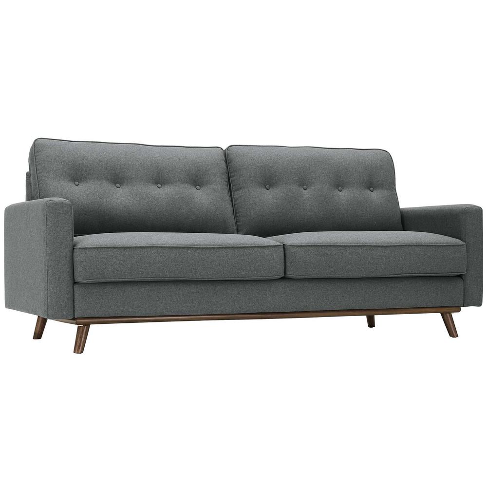 Prompt Upholstered Fabric Sofa - Gray EEI-3046-GRY. Picture 2