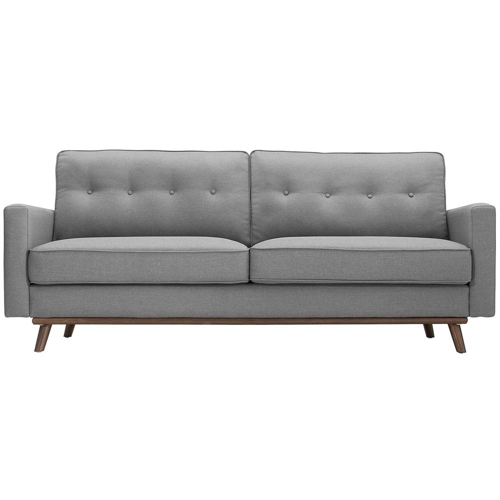 Prompt Upholstered Fabric Sofa - Light Gray EEI-3046-LGR. The main picture.