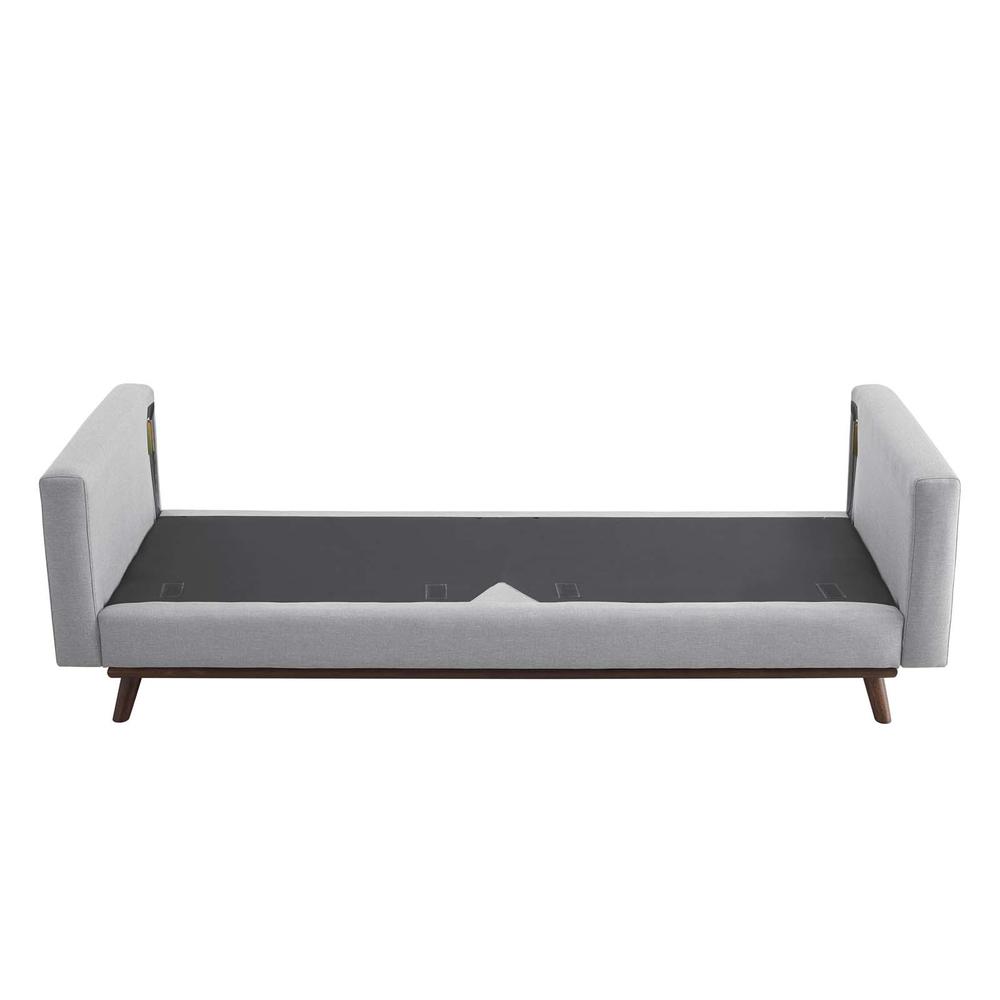 Prompt Upholstered Fabric Sofa - Light Gray EEI-3046-LGR. Picture 6