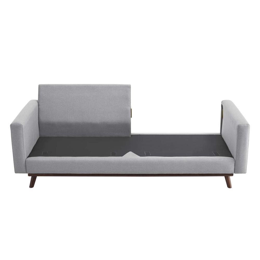 Prompt Upholstered Fabric Sofa - Light Gray EEI-3046-LGR. Picture 7